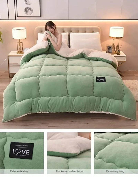 Soft Lamb Cashmere Wool Thickened Winter Blanket - Calmora - Sleep Galleria