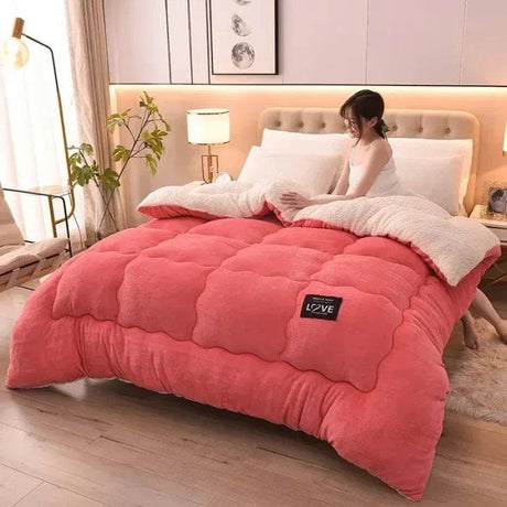 Soft Lamb Cashmere Wool Thickened Winter Blanket - Calmora - Sleep Galleria