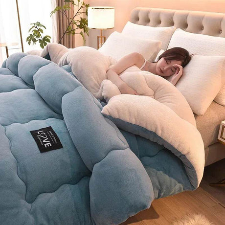 Soft Lamb Cashmere Wool Thickened Winter Blanket - Calmora - Sleep Galleria