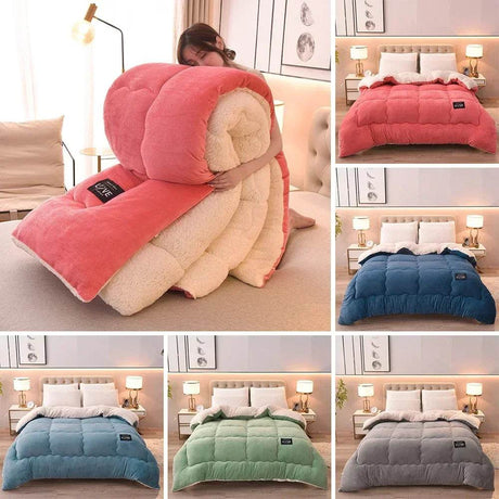 Soft Lamb Cashmere Wool Thickened Winter Blanket - Calmora - Sleep Galleria