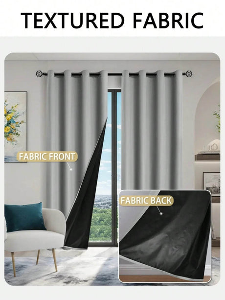 Solid Blackout Curtain Panel With Grommet Top - Calmora - Sleep Galleria