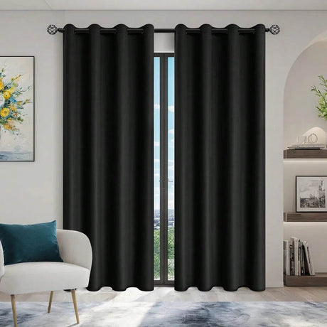 Solid Blackout Curtain Panel With Grommet Top - Calmora - Sleep Galleria
