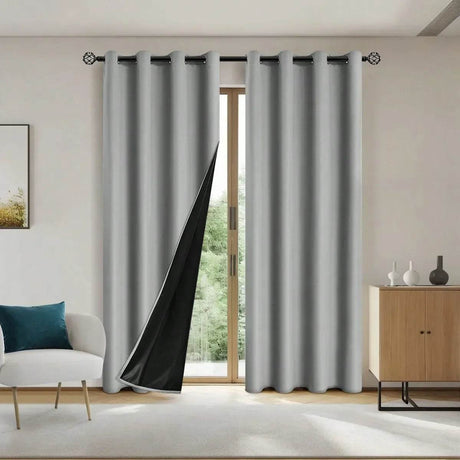 Solid Blackout Curtain Panel With Grommet Top - Calmora - Sleep Galleria