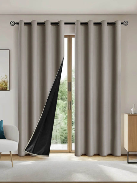 Solid Blackout Curtain Panel With Grommet Top - Calmora - Sleep Galleria