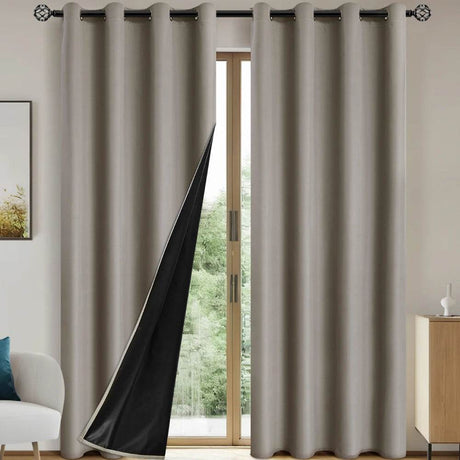 Solid Blackout Curtain Panel With Grommet Top - Calmora - Sleep Galleria