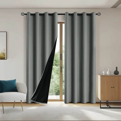 Solid Blackout Curtain Panel With Grommet Top - Calmora - Sleep Galleria