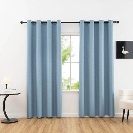 Solid Blackout Curtain Panel With Grommet Top - Calmora - Sleep Galleria