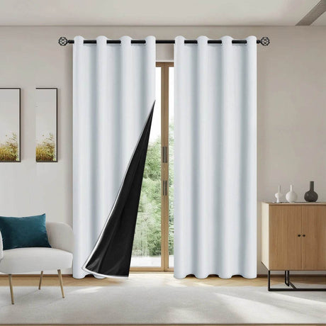 Solid Blackout Curtain Panel With Grommet Top - Calmora - Sleep Galleria