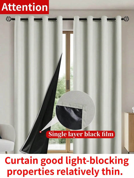 Solid Blackout Curtain Panel With Grommet Top - Calmora - Sleep Galleria