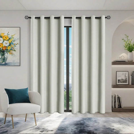 Solid Blackout Curtain Panel With Grommet Top - Calmora - Sleep Galleria