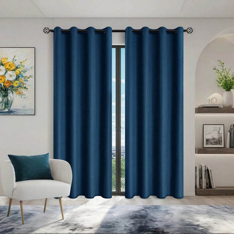 Solid Blackout Curtain Panel With Grommet Top - Calmora - Sleep Galleria