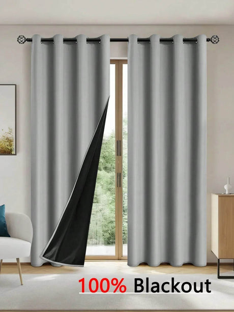 Solid Blackout Curtain Panel With Grommet Top - Calmora - Sleep Galleria