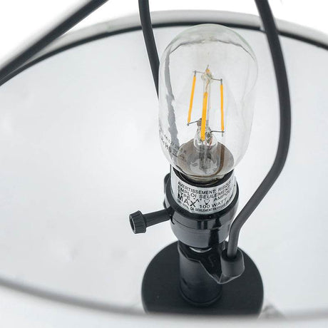 Tall Swirled Glass Table Lamp With Linen Shade - Calmora - Sleep Galleria