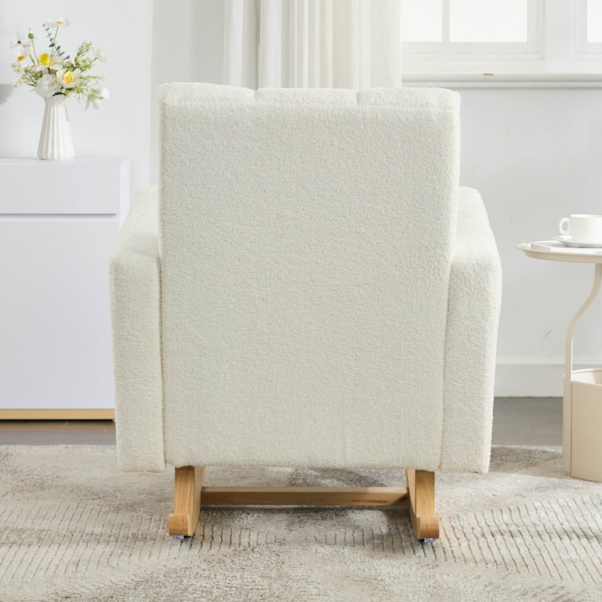 Teddy Velvet Rocking Chair With Pillow - Sleep Galleria