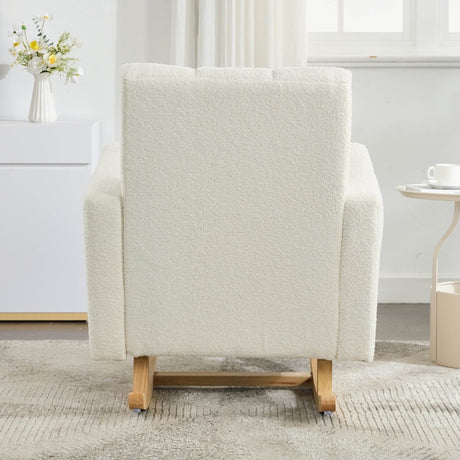 Teddy Velvet Rocking Chair With Pillow - Calmora - Sleep Galleria