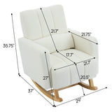 Teddy Velvet Rocking Chair With Pillow - Sleep Galleria