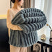 Thickened Wide Striped Multifunctional Blanket - Sleep Galleria