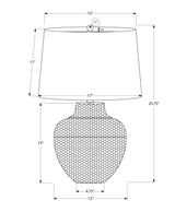 Transitional Black Metal Urn Base Table Lamp - Sleep Galleria