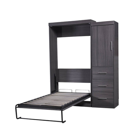 Twin Foldable Murphy Bed With Wardrobe And Drawers - Calmora - Sleep Galleria