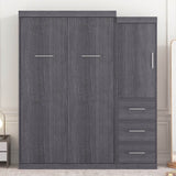 Twin Foldable Murphy Bed With Wardrobe And Drawers - Sleep Galleria