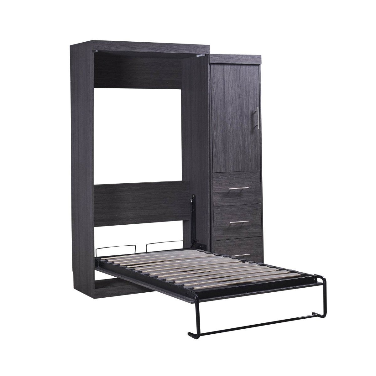 Twin Foldable Murphy Bed With Wardrobe And Drawers - Sleep Galleria