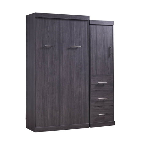 Twin Foldable Murphy Bed With Wardrobe And Drawers - Calmora - Sleep Galleria