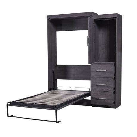 Twin Foldable Murphy Bed With Wardrobe And Drawers - Calmora - Sleep Galleria