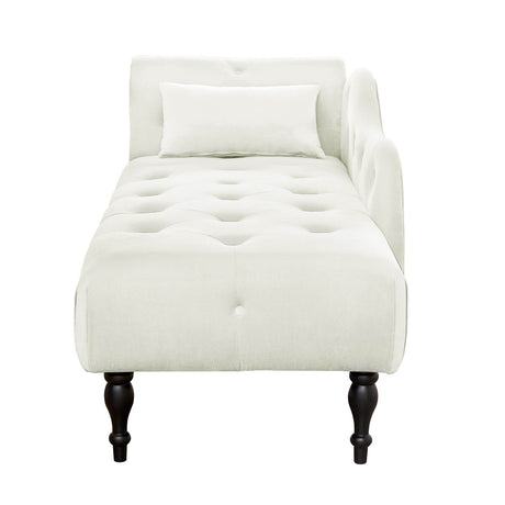 Velvet Tufted Chaise Lounge Chair - Calmora - Sleep Galleria