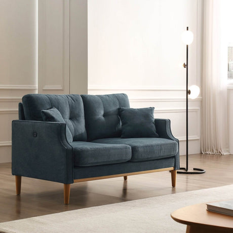 Waterproof Fabric Loveseat Sofa With USB - Calmora - Sleep Galleria