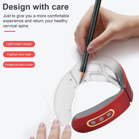 Electric Neck Shoulder TENS Pulse Massager With Heating - CAMMUO - Sleep Galleria