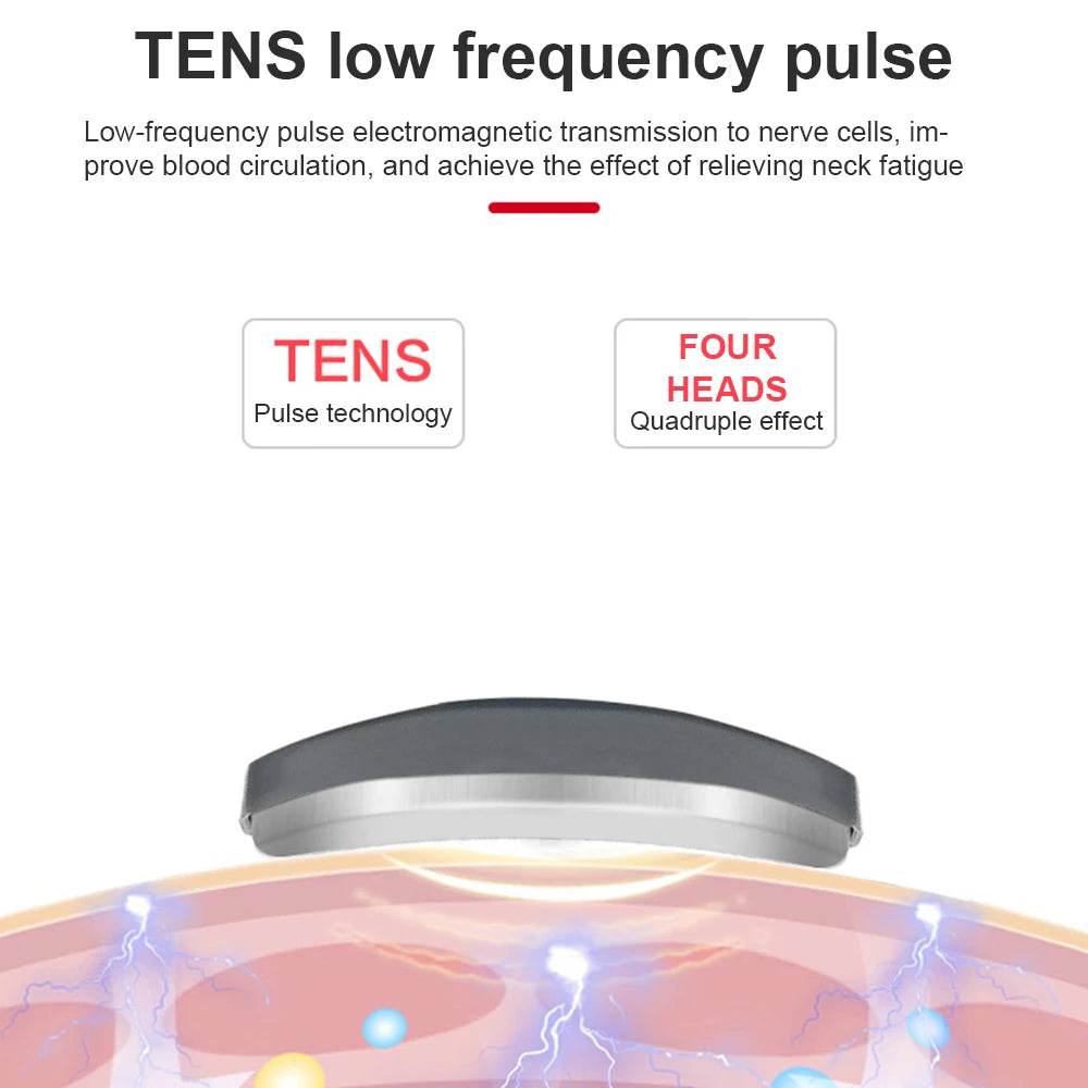Electric Neck Shoulder TENS Pulse Massager With Heating - CAMMUO - Sleep Galleria