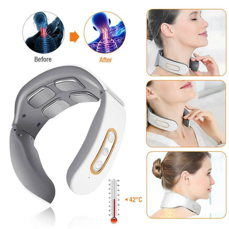 Electric Neck Shoulder TENS Pulse Massager With Heating - CAMMUO - Sleep Galleria