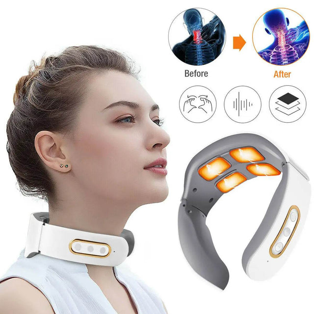 Electric Neck Shoulder TENS Pulse Massager With Heating - CAMMUO - Sleep Galleria