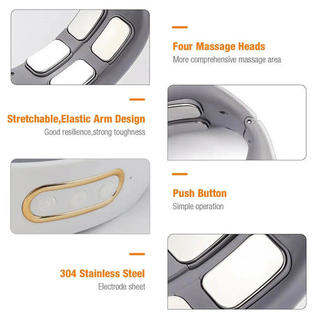 Electric Neck Shoulder TENS Pulse Massager With Heating - CAMMUO - Sleep Galleria