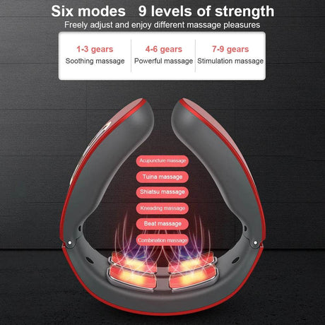 Electric Neck Shoulder TENS Pulse Massager With Heating - CAMMUO - Sleep Galleria