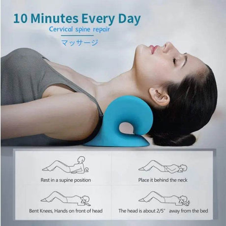 Ergonomic Neck Massage Pillow Cervical Traction Device - CAMMUO - Sleep Galleria
