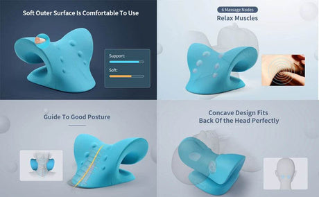 Ergonomic Neck Massage Pillow Cervical Traction Device - CAMMUO - Sleep Galleria