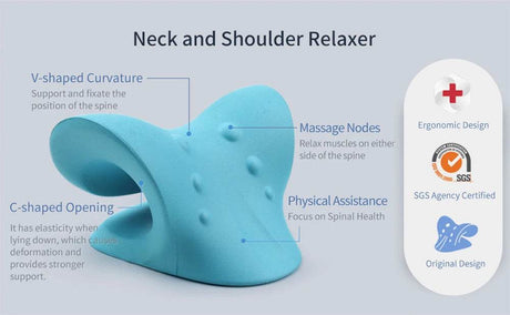 Ergonomic Neck Massage Pillow Cervical Traction Device - CAMMUO - Sleep Galleria