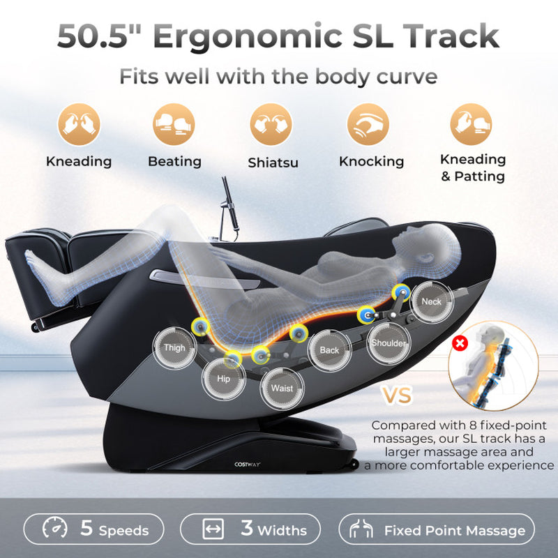 Relaxation 29-Full Body Massage Chair with Waist Heating & Airbag Massage