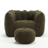 Soft Chenille Bean Bag Chair with Foam - Calmora - Sleep Galleria