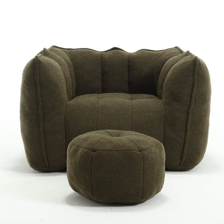Soft Chenille Bean Bag Chair with Foam - Calmora - Sleep Galleria