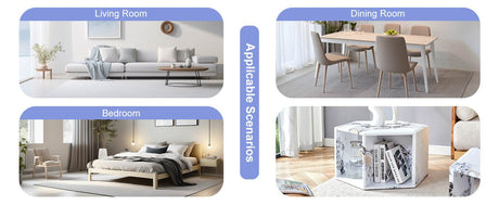Hexagonal MDF Modern Stand-Up Coffee Table - Sleep Galleria