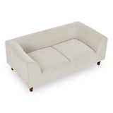 Modern Beige Linen Pet Sofa With Armrests Backrest
