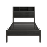 Twin Metal Platform Bed Frame With Storage Headboard Charging Station