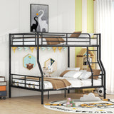 Full XL Over Queen Iron Frame Bunk Bed