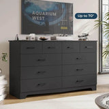 Modern 10-Drawer Engineered Wood Dresser With Charging Station - Sleep Galleria