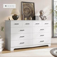 Modern 10-Drawer Engineered Wood Dresser With Charging Station - Sleep Galleria