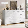 Modern 10-Drawer Engineered Wood Dresser With Charging Station - Sleep Galleria