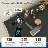 Modern 10-Drawer Engineered Wood Dresser With Charging Station - Sleep Galleria