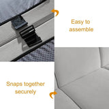 Modular L-Shaped Polyester Sectional Sofa With Deep Seat - Sleep Galleria